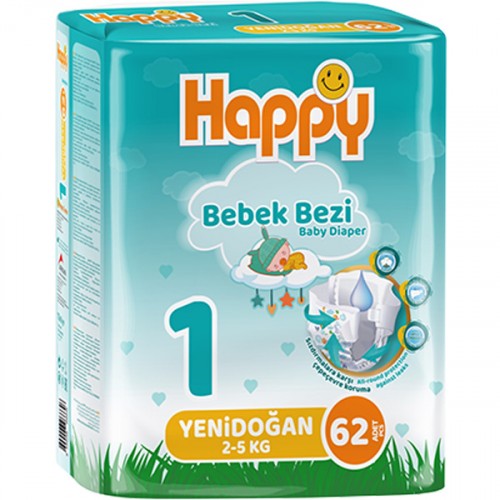 Happy Bebek Bezi Yenidoğan 1 No 62 li